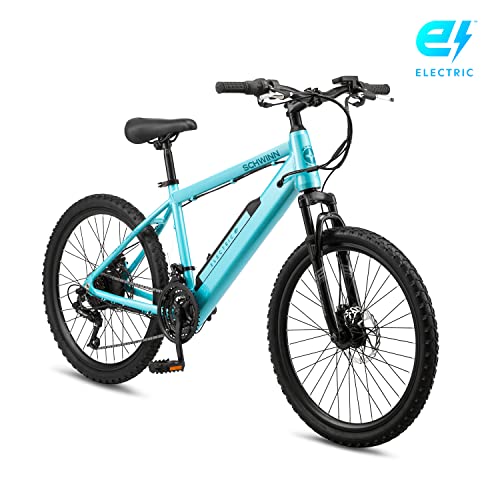 Schwinn Healy Ridge Youth Electric Mountain Bike, 18-Speed Drivetrain