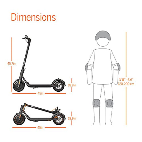 Segway Ninebot F40 Electric Kick Scooter, 350W Powerful Motor