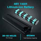 SENADA Folding Fat Tire Electric Bike for Adults, 1000W Electric Bicycle 30MPH 48V 14Ah Battery Travel Portable Folding Ebike