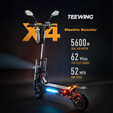 TEEWING X4 Electric Scooter, Scooter for Adults with 5600W Dual Motor