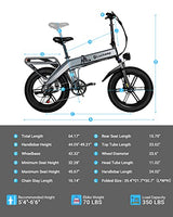 Folding Electric Bike for Adults, 750W BAFANG Motor,30MPH 60Miles Range