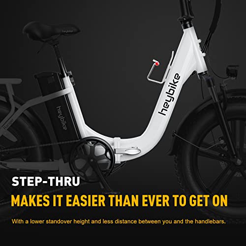 Heybike Ranger Electric Bike for Adults 500W Foldable Ebike with 48V 15Ah Removable Battery