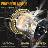 GELEISEN Electric Bikes for Adults, 500W Electric City Cruiser 28Mph