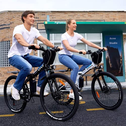 Vivi M026TGB Electric Bike 26" Electric Bike for Adults, Folding Electric Mountain Bike with 500W MotorShock Absorber