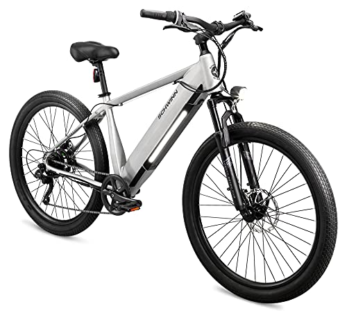 Schwinn Marshall Electric Hybrid Bike for Adults, Large/X-Large Step-Over Aluminum Frame