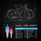 VELOWAVE Electric Bike Adults 750W BAFANG Motor 48V 15Ah LG Cells Battery