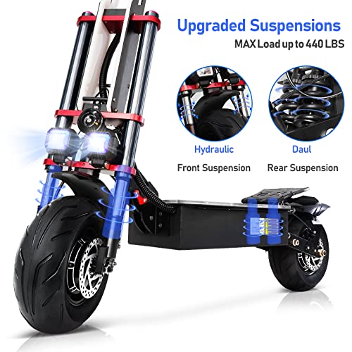 Electric Scooter Adults, Tifgalop Knight Super Scooter - Dual Drive 5600W Motor