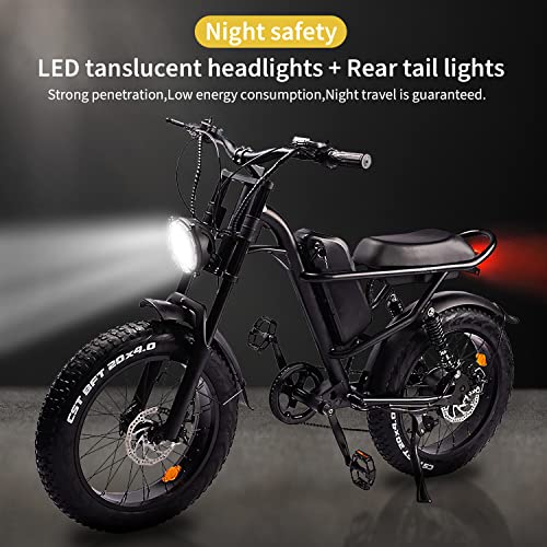 Aizepa Electric Bike for Adults,1000W Electric Motorcycle Dirt Bike,20" x4.0 Fat Tire