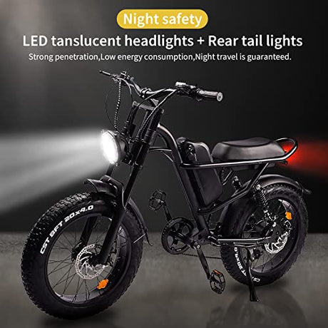 Aizepa Electric Bike for Adults,1000W Electric Motorcycle Dirt Bike,20" x4.0 Fat Tire