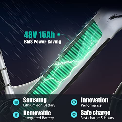 Totem Hauler Electric Bike for Adults, 20"*3.0 Fat Tire Ebike 48V 15Ah