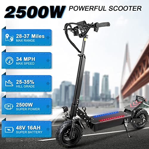 Electric Scooter for Adults 2500W Motor 48V16AH High-Capacity Battery
