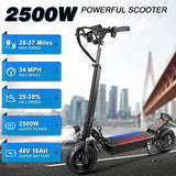 Electric Scooter for Adults 2500W Motor 48V16AH High-Capacity Battery