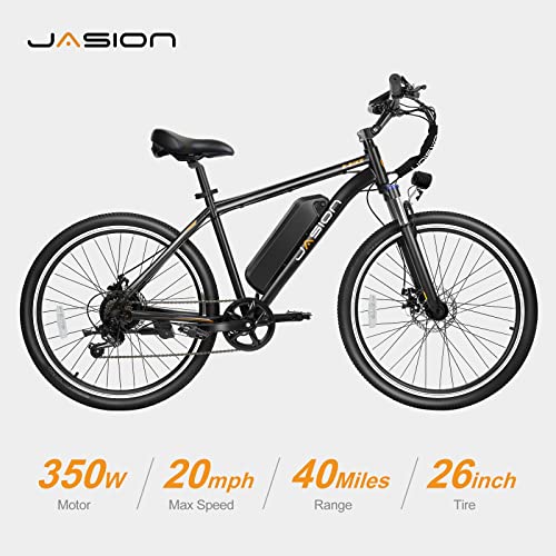 Jasion EB5 Electric Bike for Adults with 360Wh Removable Battery