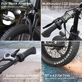 Electric Bike,20"x4" Electric Bike for Adults Fat Tire 500W 20MPH Ebike