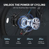 Viribus Electric Bike for Adults, 25mph 40+ Mile Range Fat Tire E Bike with Shimano 21 Speed