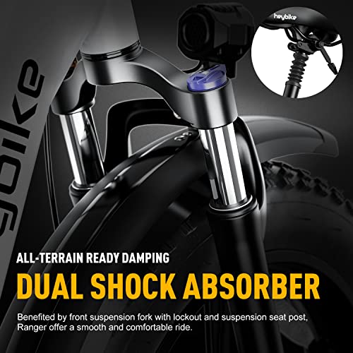 Heybike Ranger Electric Bike for Adults 500W Foldable Ebike with 48V 15Ah Removable Battery