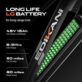 Electric Mountain Bike 26'' Dual Motor 1500W 48V 18A Ebike for Adult