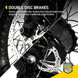 Swagtron Swagcycle EB-6 Bandit Trail Electric Bike with Removable Battery and Dual Disc Brakes, Black, 20" Wheels