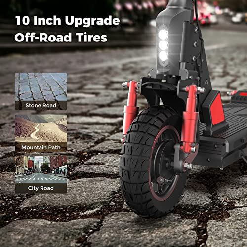 isinwheel X1 Electric Scooter, Peak Power 1000W E-Scooter, 10" Off-Road Tires