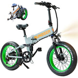 RUNDEER 750W Electric Bike for Adults Electric Bicycle 20in Fat Tire Bike