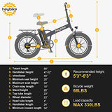 Heybike Mars Electric Bike Foldable 20" x 4.0 Fat Tire Electric Bicycle with 500W Motor