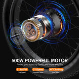 TotGuard Electric Bike, 26"x4" Electric Bike for Adults Fat Tire 500W 21.6MPH Ebike