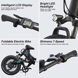 Wooken Electric Bike, 20'' Fat Tire Electric Bike for Adults
