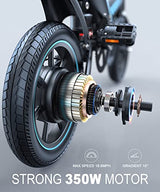 Sailnovo Electric Bicycle with 18.5mph for Adults Teens E Bike with Pedals