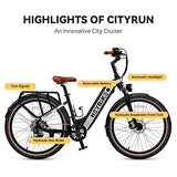 Heybike Cityrun Electric Bike, 500W City Cruiser Ebike, 48V 15Ah Removable Battery