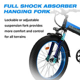 SENADA Folding Fat Tire Electric Bike for Adults, 1000W Electric Bicycle 30MPH 48V 14Ah Battery Travel Portable Folding Ebike