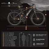 Electric Mountain Bike 26'' Dual Motor 1500W 48V 18A Ebike for Adult