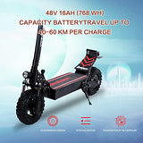 Recherclie Snow Electric Kick Scooter for Adults - 2500W Motor, Up to 30 MPH & 37 Miles