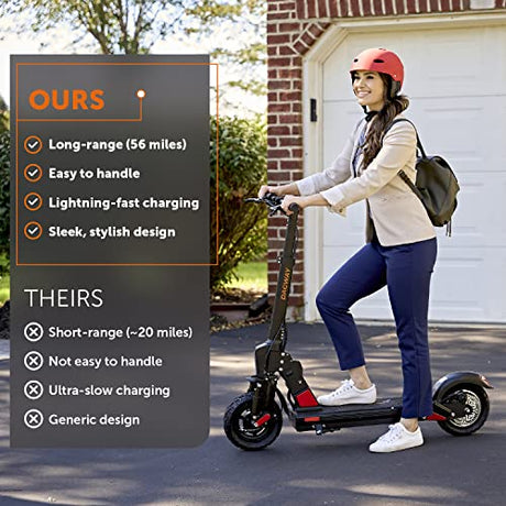 DAGWAY - Long-Range 56-Mile Electric Scooter for Adults & Kids