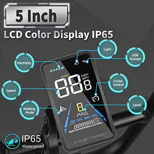 Fucare Libra 750W Electric Bike for Adults 32MPH 48V 20Ah LG Lithium Battery EBike with Full Suspension