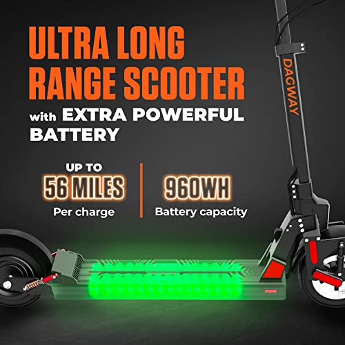 DAGWAY - Long-Range 56-Mile Electric Scooter for Adults & Kids