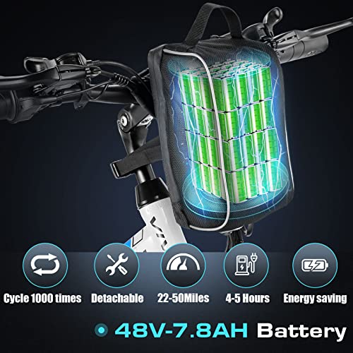 Vivi Folding Electric Bike, Electric Mountain Bike 500W Ebike 26''