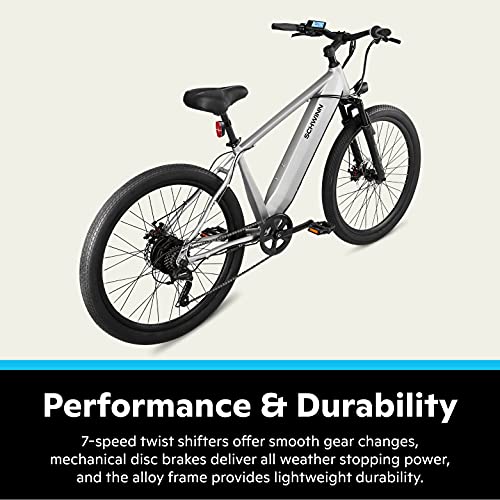 Schwinn Marshall Electric Hybrid Bike for Adults, Large/X-Large Step-Over Aluminum Frame