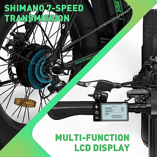 HITWAY Electric Bike for Adults, 20" x 4.0 Fat Tire with 750W Motor