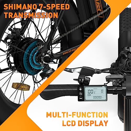 HITWAY Electric Bike for Adults, 20" x 4.0 Fat Tire with 750W Motor