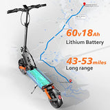 JOYOR S10-S Electric Scooter, Dual 1000W Motor Scooter for Adults Up to 37 Mph & 53