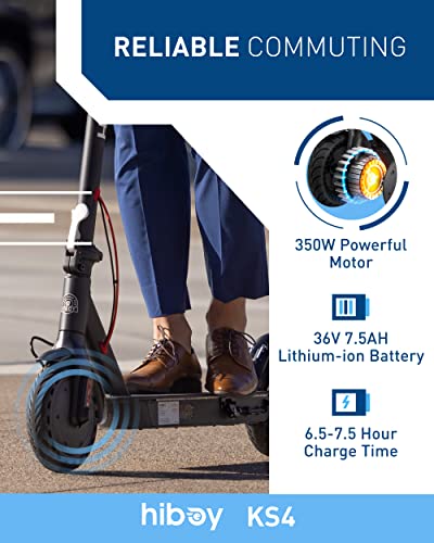 Hiboy KS4 Electric Scooter, Upgraded 350W Motor(Max 500W)