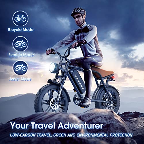 UDON VOLTSTEED Electric Mountain Dirt Bike for Adults with 20" x4.0 Fat Tire