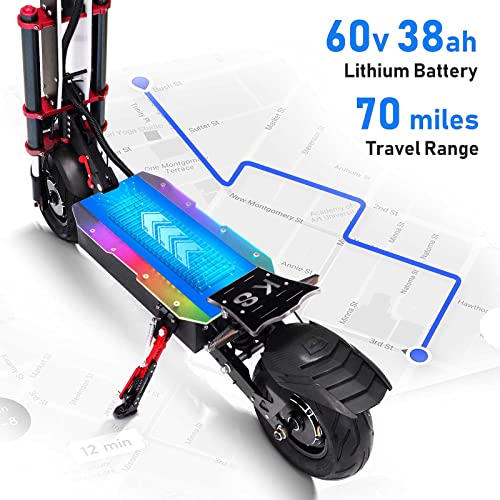 Electric Scooter Adults, Tifgalop Knight Super Scooter - Dual Drive 5600W Motor