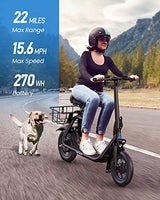 URBANMAX C1 Electric Scooter with Seat, 450W Powerful Motor up to 22 Miles Range