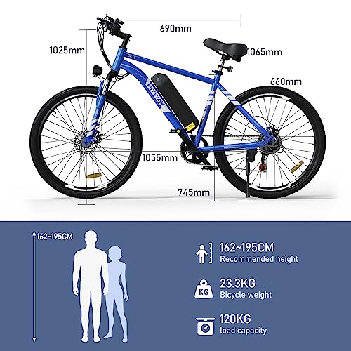 HITWAY Electric Bike for Adults, 26" E Bike 500W Removable Electric Bike