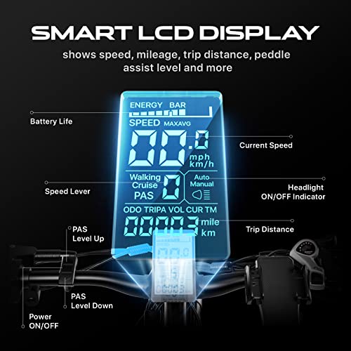 Electric Mountain Bike 26'' Dual Motor 1500W 48V 18A Ebike for Adult