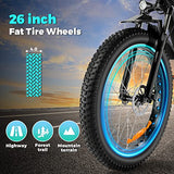 Speedrid Electric Bike 48V 500W Fat Tire Electric Bike Snow Bike 26" 4.0, 48V 10.4Ah
