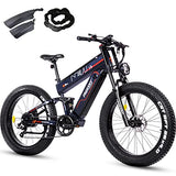 FREESKY Electric Bike 1000W BAFANG Motor Dual Battery 26”Fat Tire Electric Bike