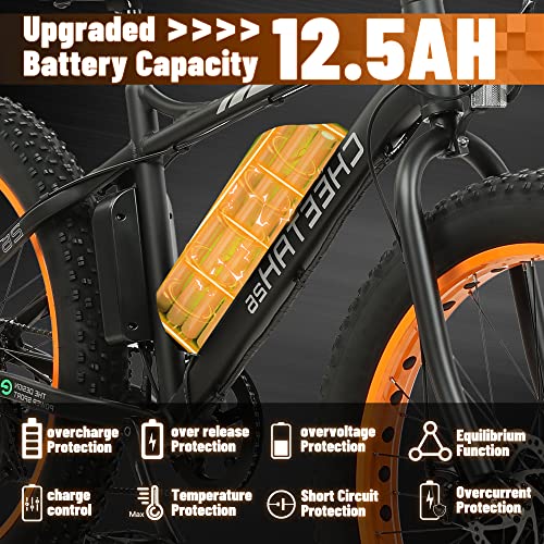 ECOTRIC Cheetah Electric Bike 26" X 4" Fat Tire Bicycle 500W 36V 12.5AH Battery