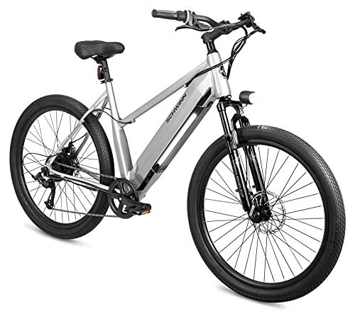 Schwinn Marshall Electric Hybrid Bike for Adults, Large/X-Large Step-Thru Aluminum Frame
